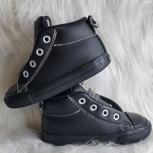 Black HTF CONVERSE LEATHER HIGH TOPS